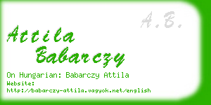 attila babarczy business card